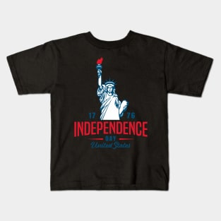 4th of July 1776  American independence day design Kids T-Shirt